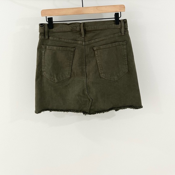 Frame Denim Mini Skirt In Forrest Falls Green Size 28 - Picture 7 of 7